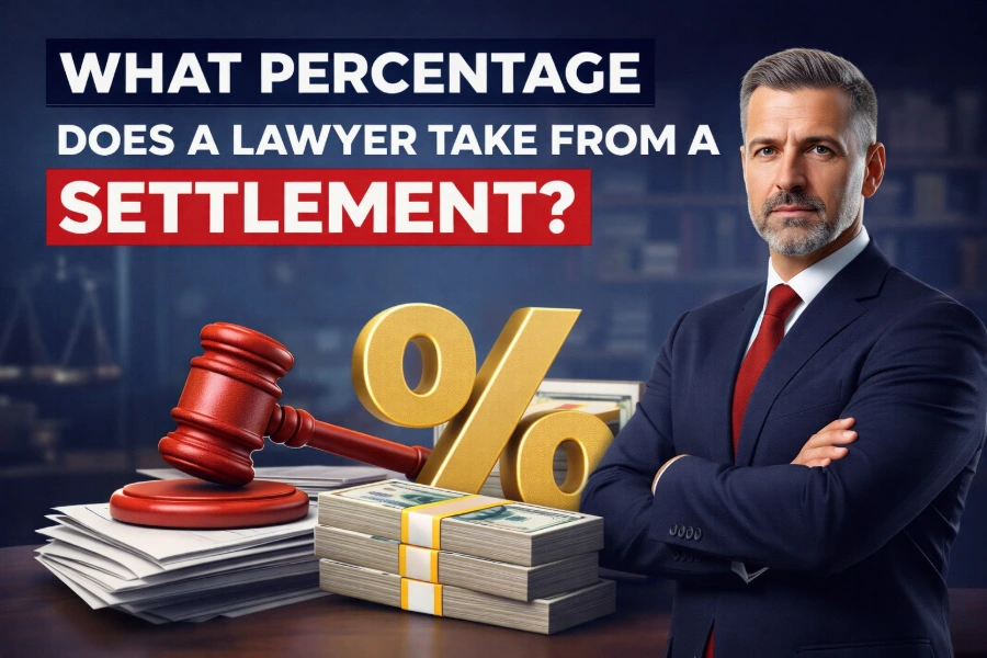 what percentage does a lawyer take from a settlement